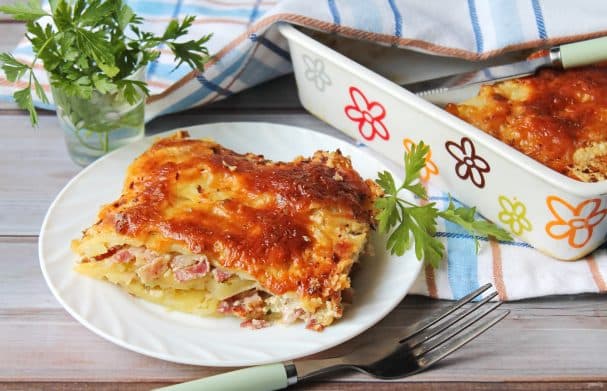 Гратен с беконом