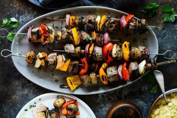 Кебаб з ялавічыны і гародніны