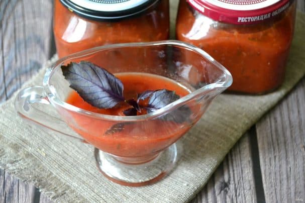 Tomato and plum ketchup