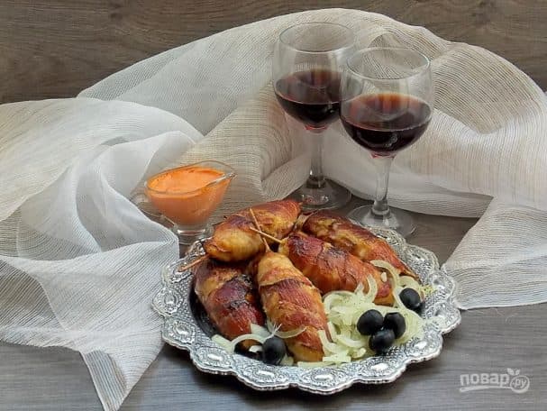 Курячі кебаби в беконі