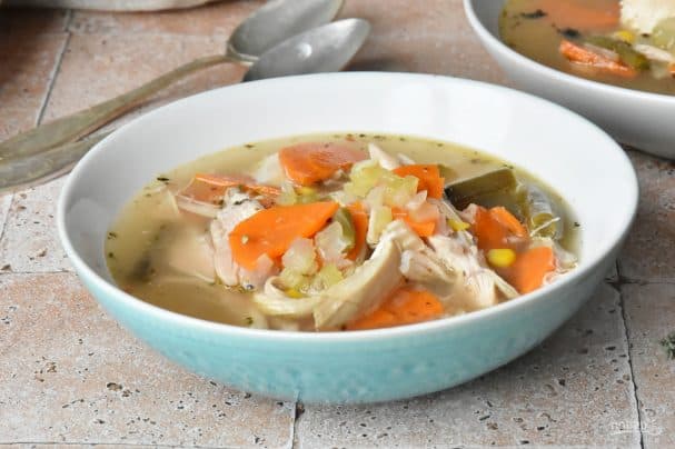 Куриный овощной суп