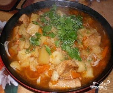 Лагман з куры ў мультыварцы