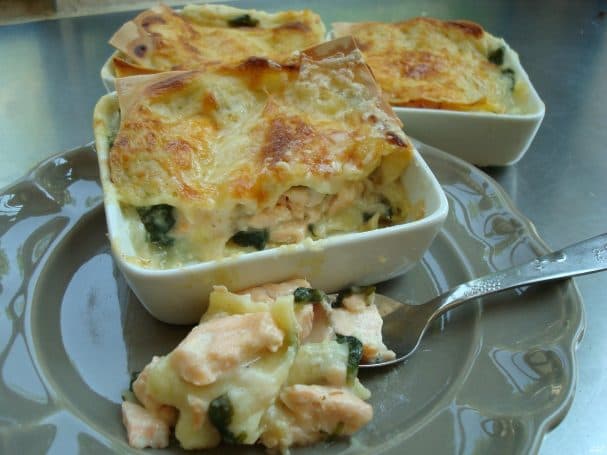 Лазаня з лосасем і шпінатам