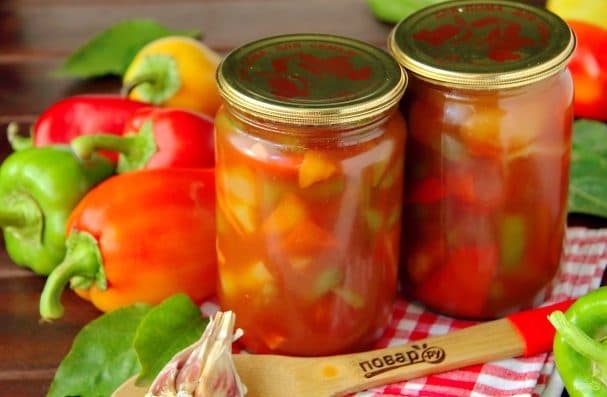 Лечо с томатным соком