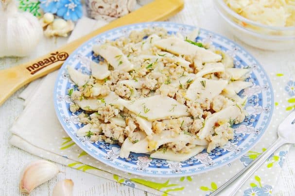 Lazy dumplings with meat