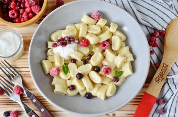 Лянівыя варэнікі з рыкотай