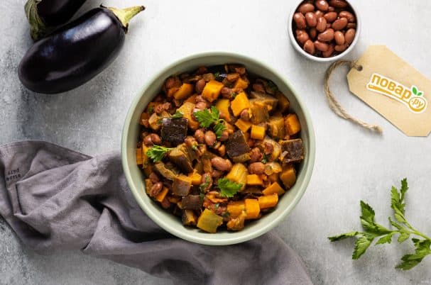 Лобіо з баклажанів