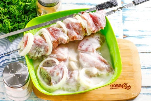 Маринование шашлыка из свинины