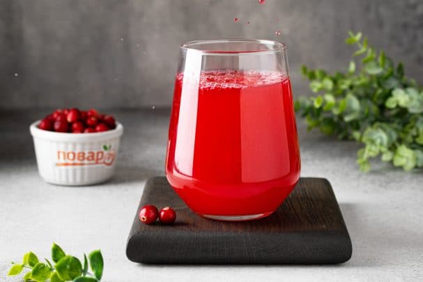 Клюквовы морс без цукру