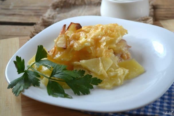 Мясо по-французски с картошкой