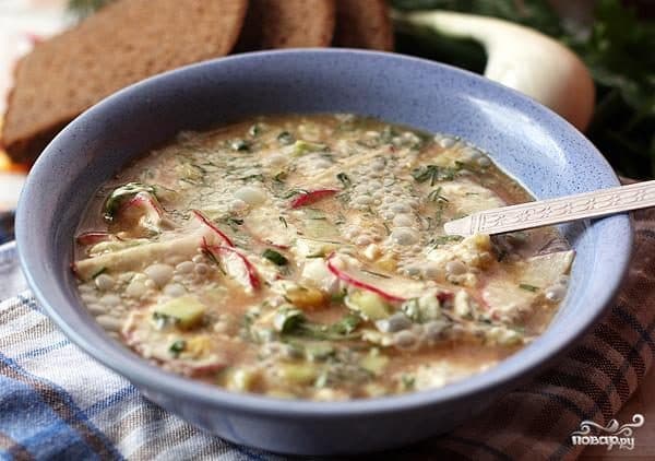 Окрошка на мінеральній воді