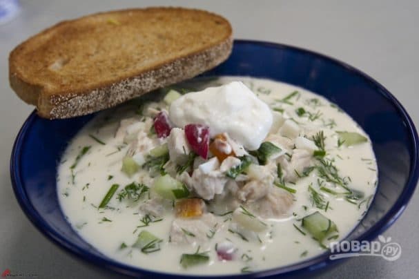 Окрошка з курячим філе