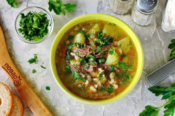 Рассольник с бараниной