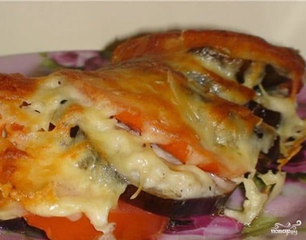 Ratatouille with meat in the oven