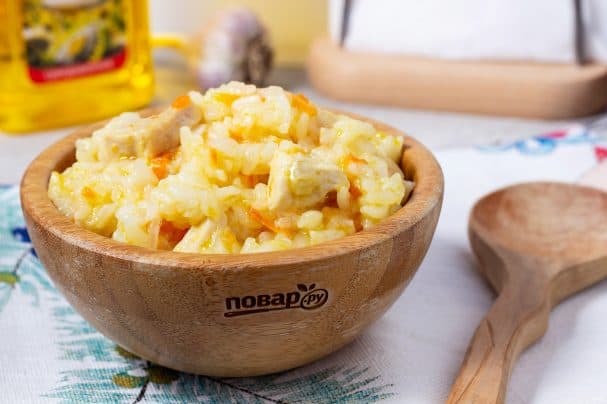 Рысавая каша з курыцай