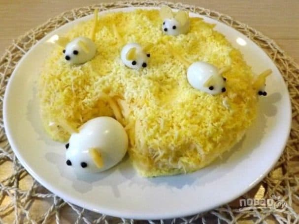 Салат Мімоза з мишками