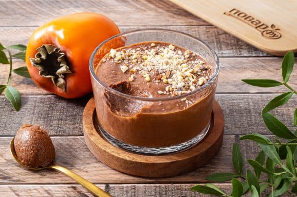 Chocolate persimmon pudding