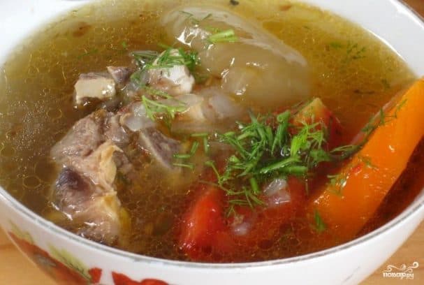 Uzbek-style lamb shurpa