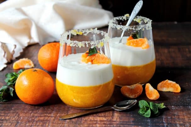 Желе зі сметаною та мандаринами