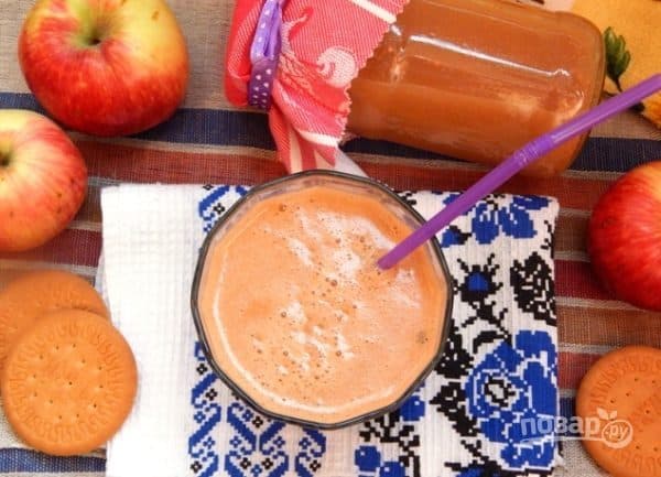 Apple juice with pulp