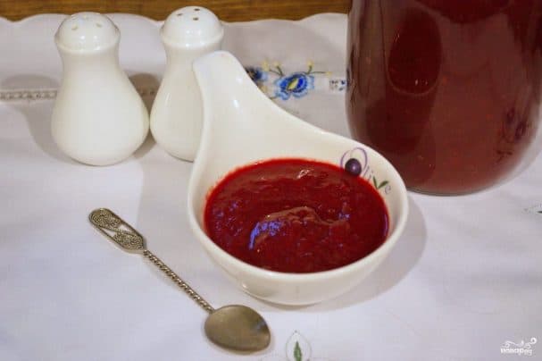 Blue plum tkemali sauce