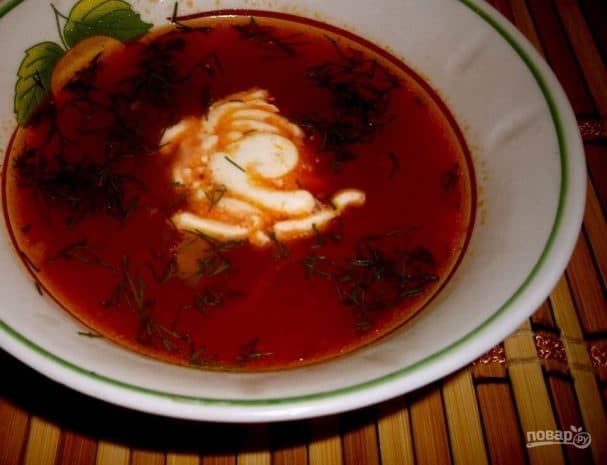 Класічны гарачы бурындачны суп