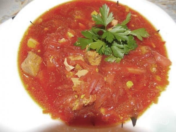 Свекольник со свининой