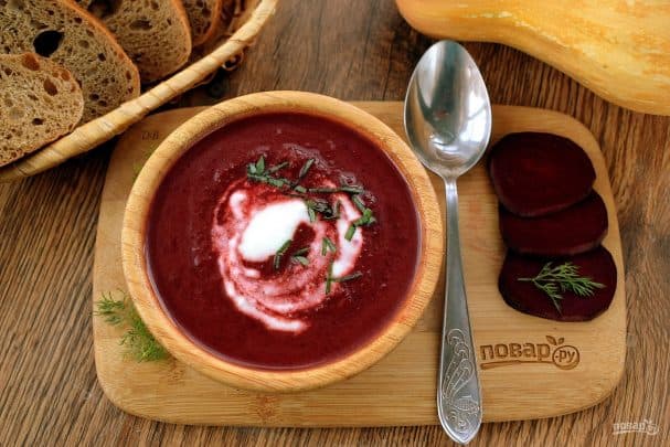 Буряково-гарбузовий суп