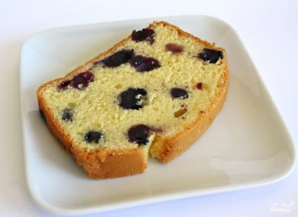 Творожный кекс с голубикой