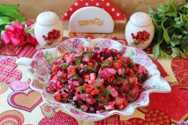 Вінегрет з крабовими паличками