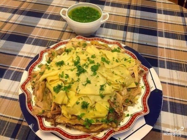 Бешбармак з курыцай