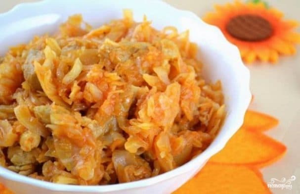 Pork bigos in a multicooker