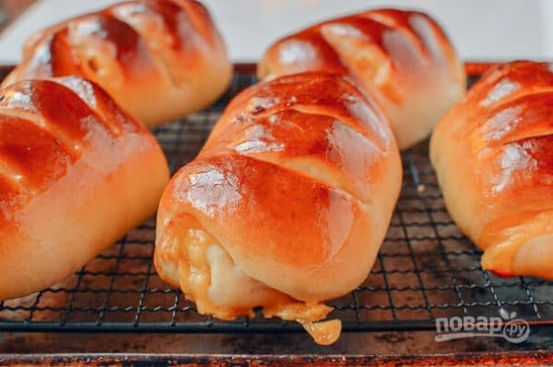 Булочки с ветчиной и сыром