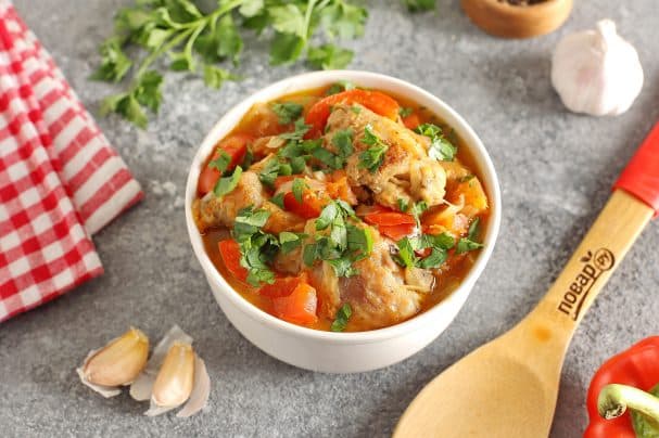 Чахохбілі з курки з болгарським перцем