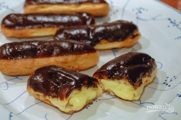 Эклеры (класічны рэцэпт)