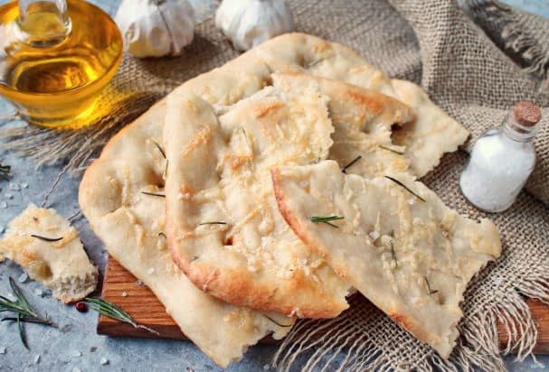 Focaccia with Parmesan and rosemary