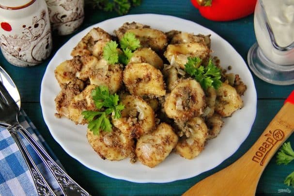 Галушкі з пячонкай