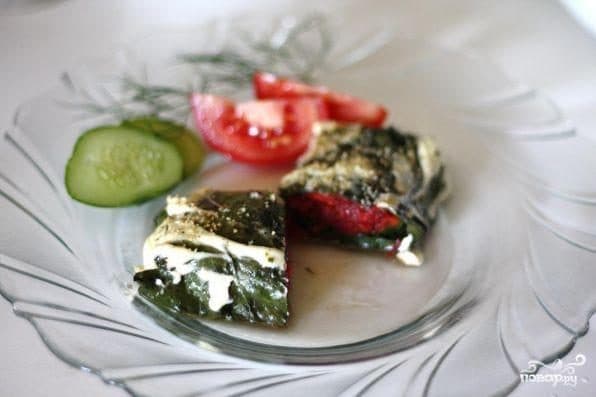 Beet Green Stuffed Cabbage Rolls