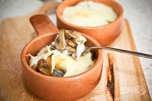 Грыбны жульен па класічным рэцэпце