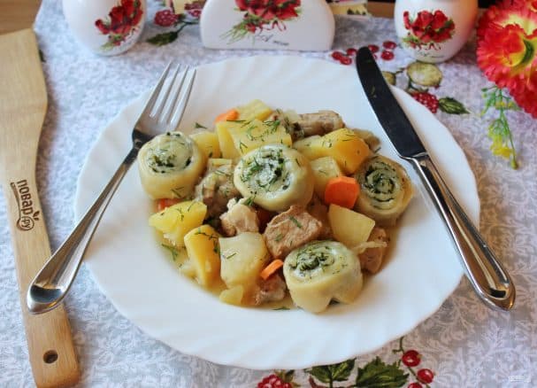 Жаркае з нудлямі