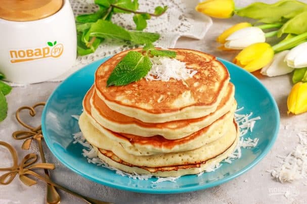 Какосавыя панкейкі