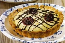 Cream and cherry tarts