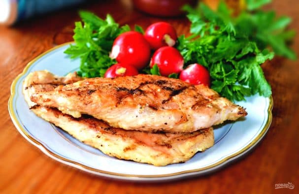 Grilled chicken cutlets
