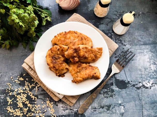 Chicken cutlets in marinade