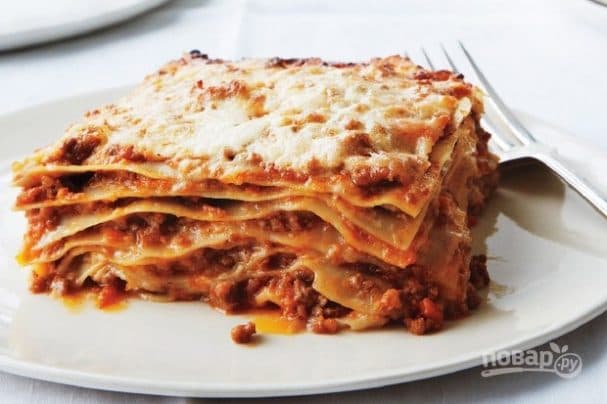 Lasagna with Bolognese sauce
