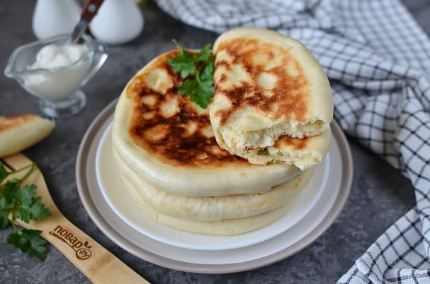 Ляпёшкі з часнокам і сыром