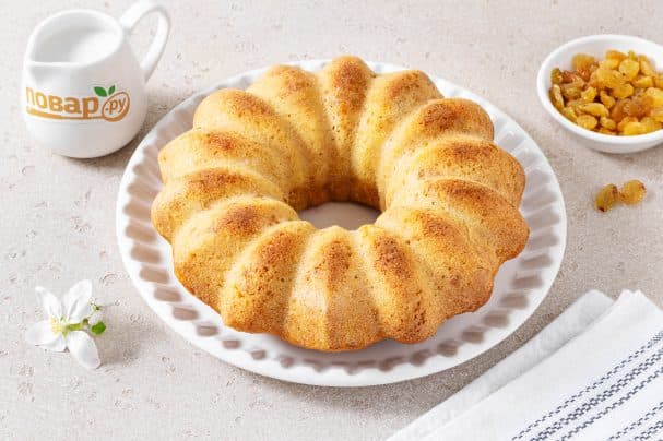 Semolina cake with milk, without eggs