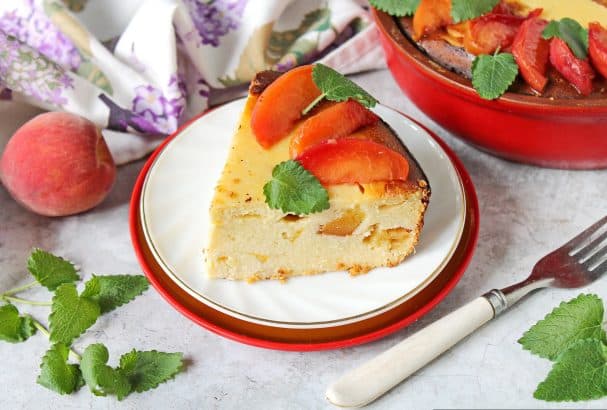 Healthy peach casserole