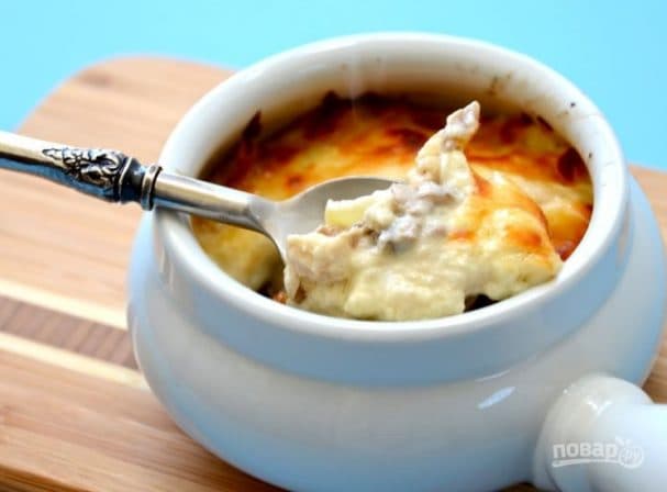 Просты жульен з грыбамі (класічны)
