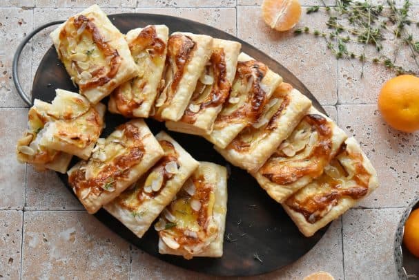 Puff Pastries with Camembert and Pear